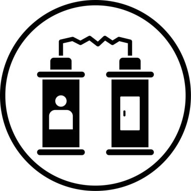 Teknoloji. Web simgesi basit illüstrasyon