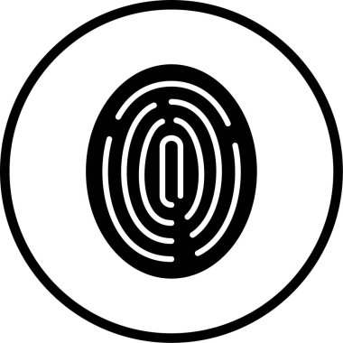 Parmak izi. Web simgesi basit illüstrasyon