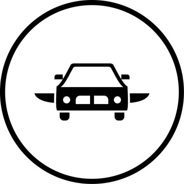 - Araba. Web simgesi basit illüstrasyon