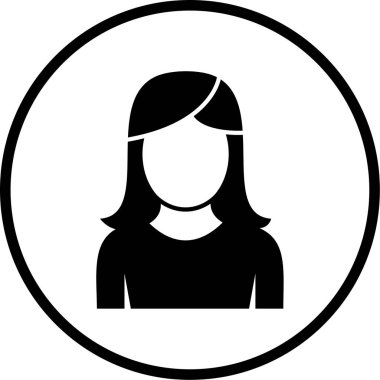 Kadın avatar. Basit tasarım