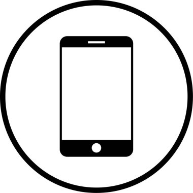 Cep telefonu simgesi, vektör illüstrasyonu