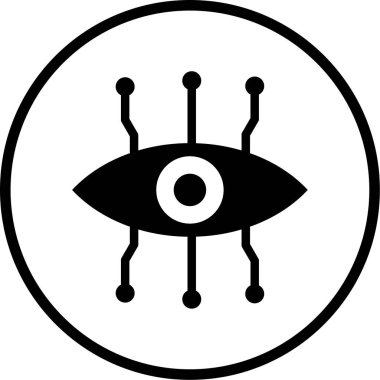 Modern göz simgesinin vektör illüstrasyonu