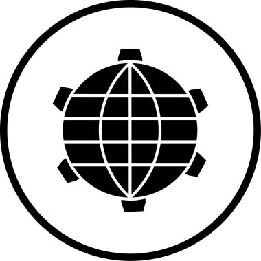 Dünya modern simgesinin vektör illüstrasyonu