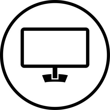 Bilgisayar. Web simgesi basit illüstrasyon