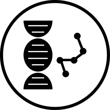 dna. Web simgesi basit illüstrasyon