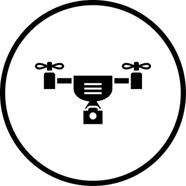 Uçan bir dronun vektör çizimi