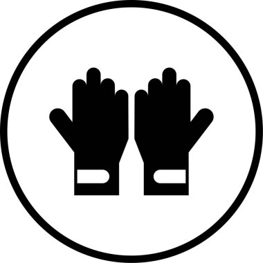 Eldiven simgesinin vektör çizimi