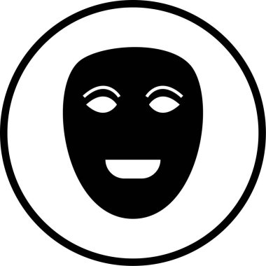 Yüz maskesi. Web simgesi