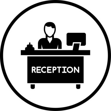 resepsiyon ikonu vektör illüstrasyonu