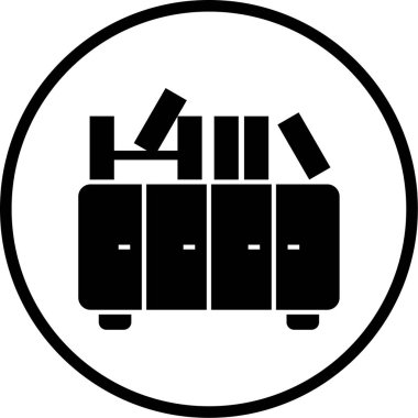 Mobilya. Web simgesi basit illüstrasyon