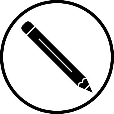 Kalem. Web simgesi basit illüstrasyon