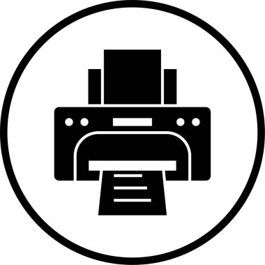 Yazıcı simgesi, vektör illüstrasyonu