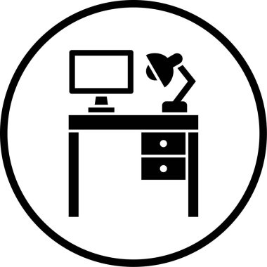 Masa. Web simgesi basit illüstrasyon