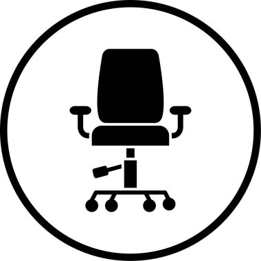 Sandalye. Web simgesi basit illüstrasyon