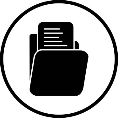 Dosya belgesi simgesinin vektör illüstrasyonu