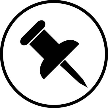 itme PIN simge vektör çizim