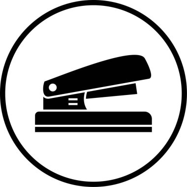 Beyaz arkaplanda okul malzemeleri simgesi, vektör illüstrasyonu