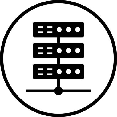 veritabanı. Web simgesi basit illüstrasyon