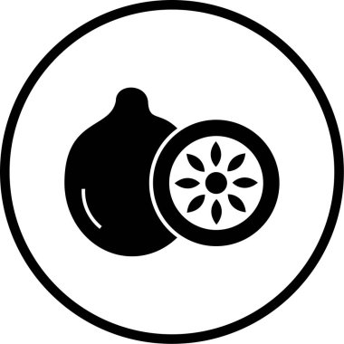 taze organik gıda vektör simgesi beyaz üzerinde izole