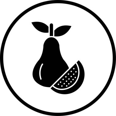 taze organik gıda vektör simgesi beyaz üzerinde izole