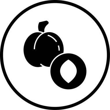 taze organik gıda vektör simgesi beyaz üzerinde izole