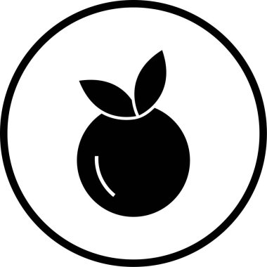 taze organik gıda vektör simgesi beyaz üzerinde izole