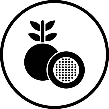 taze organik gıda vektör simgesi beyaz üzerinde izole