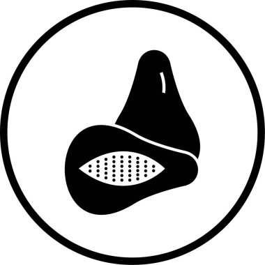 taze organik gıda vektör simgesi beyaz üzerinde izole