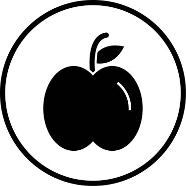 taze organik gıda vektör simgesi beyaz üzerinde izole