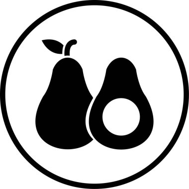 taze organik gıda vektör simgesi beyaz üzerinde izole