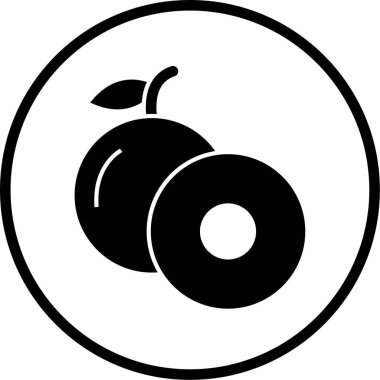 taze organik gıda vektör simgesi beyaz üzerinde izole