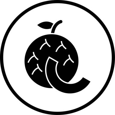 taze organik gıda vektör simgesi beyaz üzerinde izole