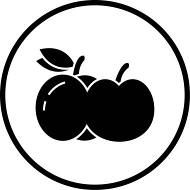 taze organik gıda vektör simgesi beyaz üzerinde izole