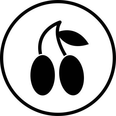 taze organik gıda vektör simgesi beyaz üzerinde izole