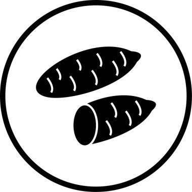 taze organik gıda vektör simgesi beyaz üzerinde izole