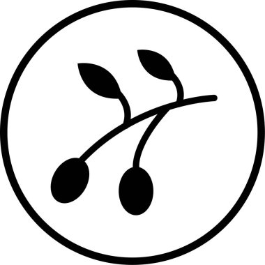 taze organik gıda vektör simgesi beyaz üzerinde izole