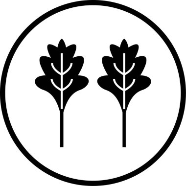 Ağaç simgesinin vektör illüstrasyonu