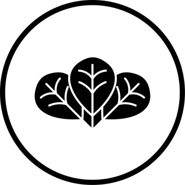 Çiçek simgesinin vektör illüstrasyonu