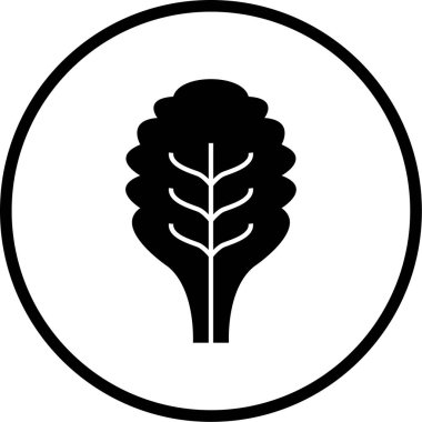 Ağaç simgesinin vektör illüstrasyonu