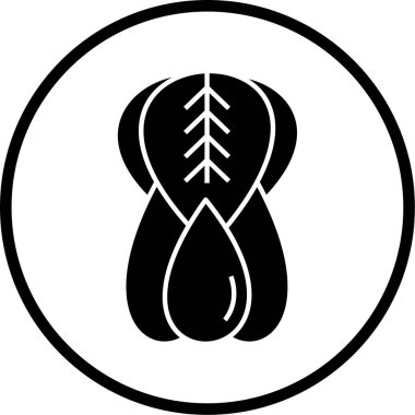 Bir damla simgesinin vektör illüstrasyonu