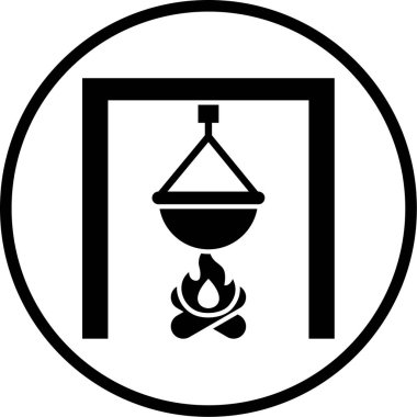 Yangın. Web simgesi basit illüstrasyon