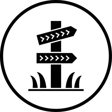 Yol simgesi, vektör illüstrasyonu