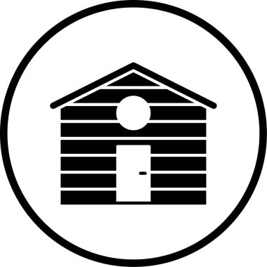 Bir ev simgesinin vektör illüstrasyonu