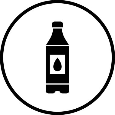 Yağ şişesi simgesinin vektör illüstrasyonu