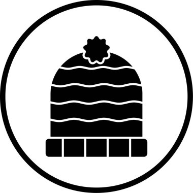 Yılbaşı şapkası simgesinin vektör illüstrasyonu