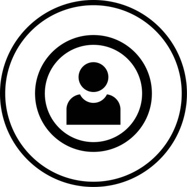 kullanıcı. Web simgesi basit illüstrasyon