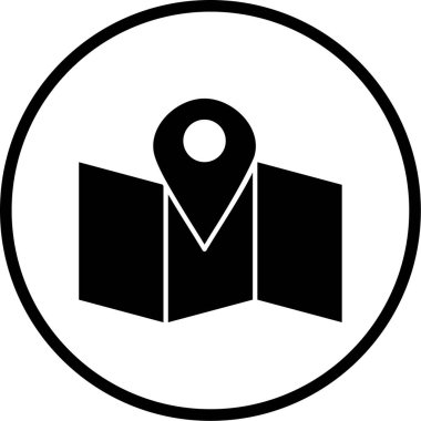 harita pin simgesi, vektör illüstrasyonu