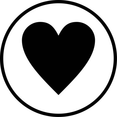 Kalp. Web simgesi basit illüstrasyon