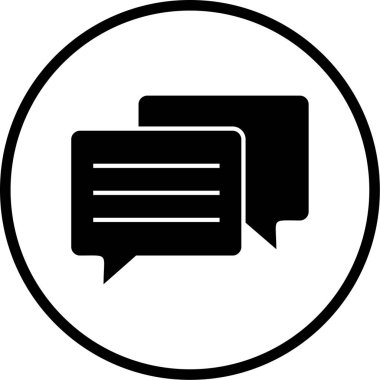 Konuş. Web simgesi basit illüstrasyon