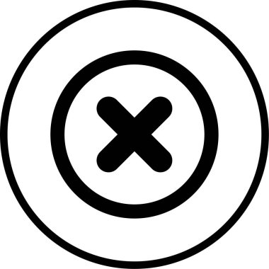 İptal et. Web simgesi basit illüstrasyon